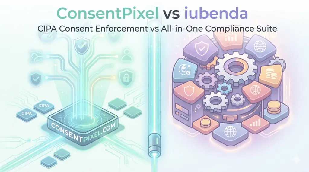 ConsentPixel vs iubenda: CIPA Consent vs All-in-One Compliance (2026)
