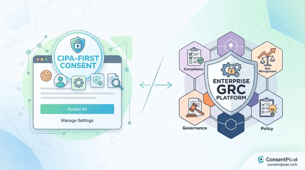 ConsentPixel vs OneTrust: CIPA-First Consent vs Enterprise GRC Platform