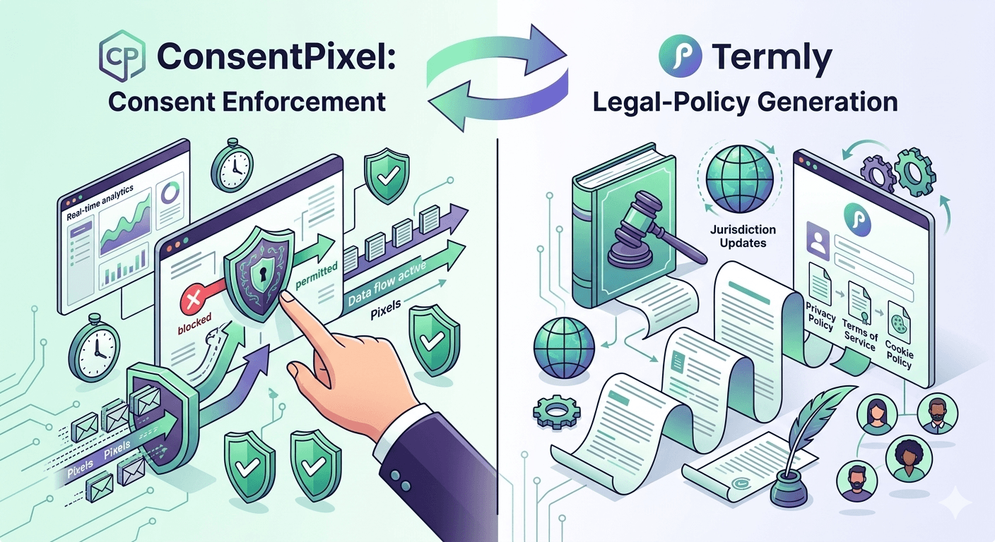 ConsentPixel vs Termly: Consent Enforcement vs Legal-Policy Generation