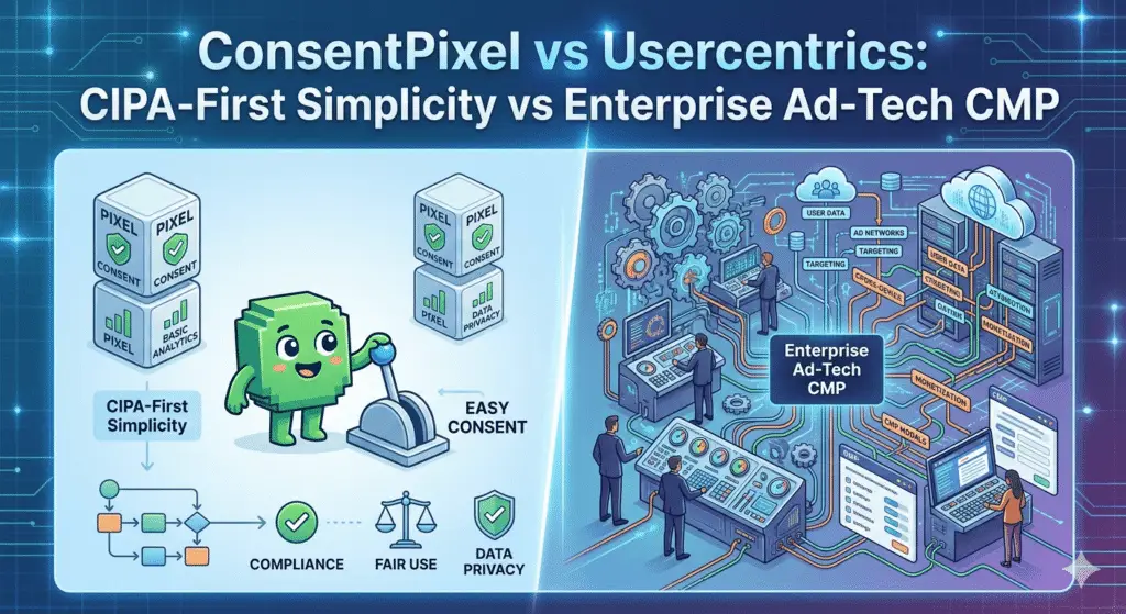 ConsentPixel vs Usercentrics: CIPA-First Simplicity vs Enterprise Ad-Tech CMP
