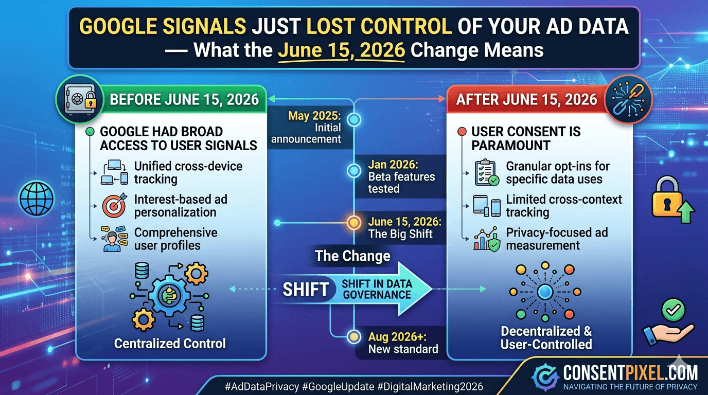 Google Signals Just Lost Control of Your Ad Data — What the June 15, 2026 Change Means
