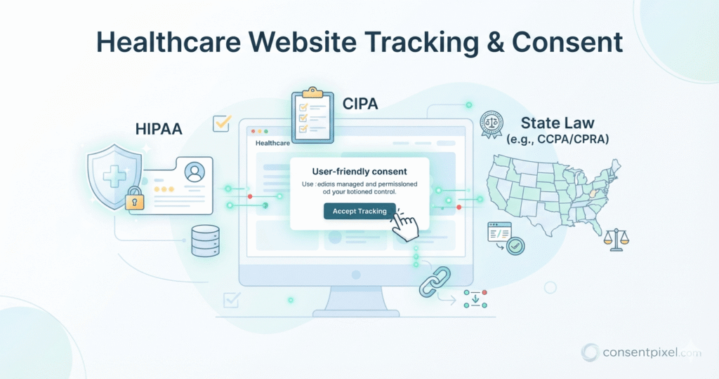 Healthcare Website Tracking & Consent: What HIPAA, CIPA & State Law Actually Require (2026)