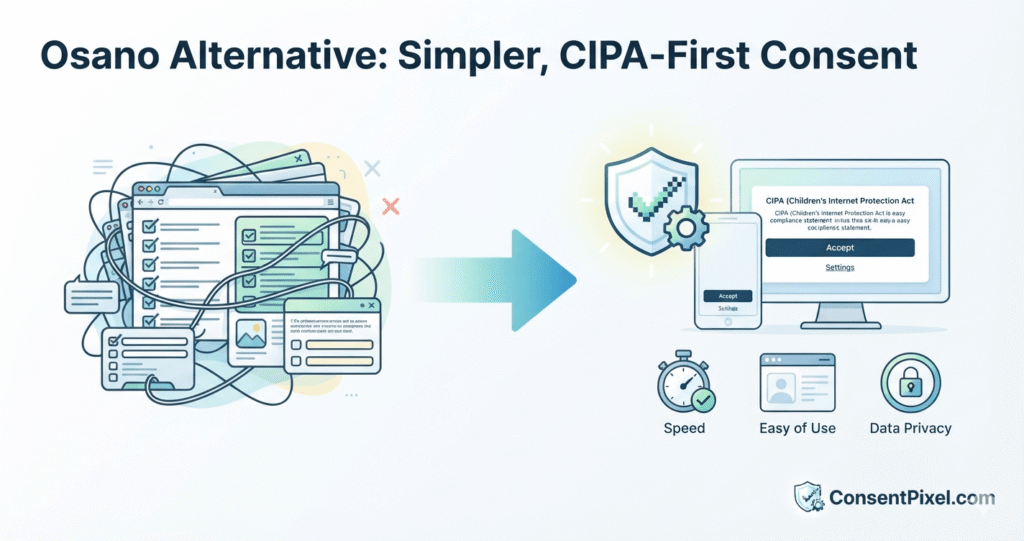 Osano Alternative: Simpler, CIPA-First Consent