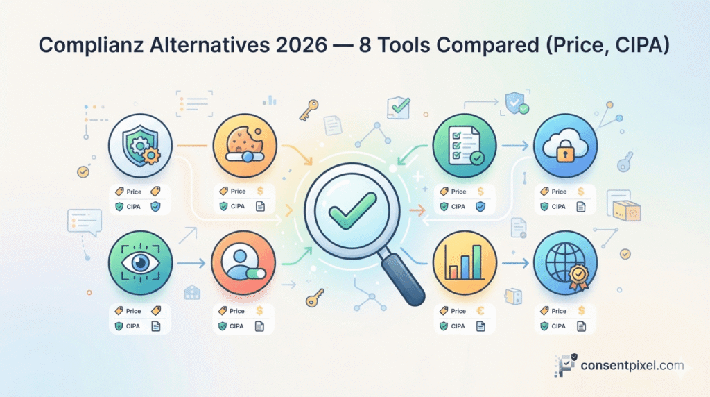 Complianz Alternatives 2026 — 8 Tools Compared (Price, CIPA, Platform)