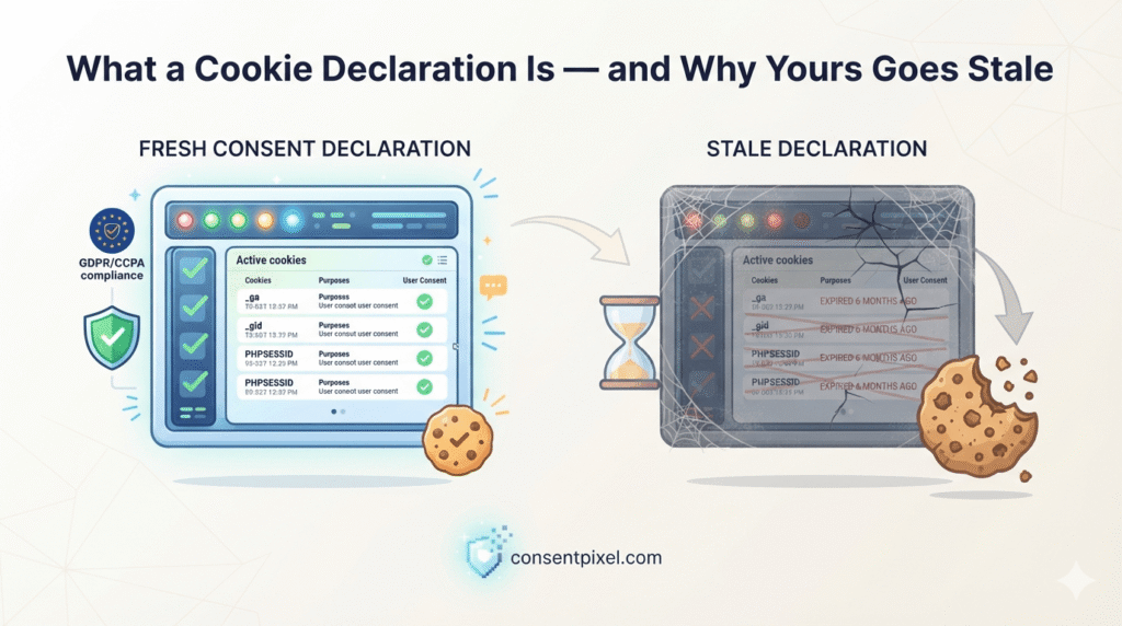 What a cookie declaration is — and why yours goes stale