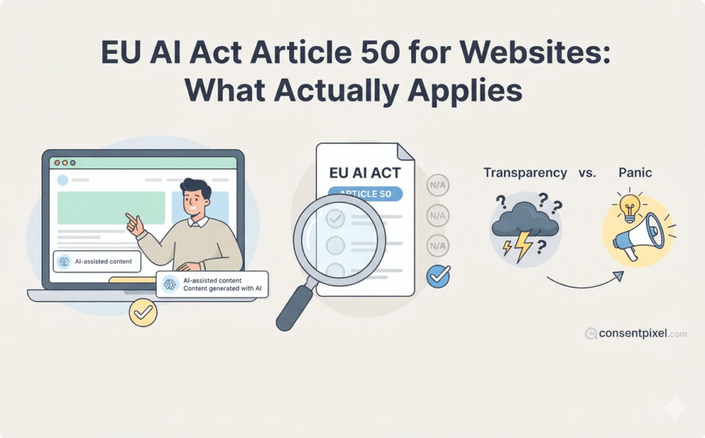 EU AI Act Article 50 for Websites: What Actually Applies