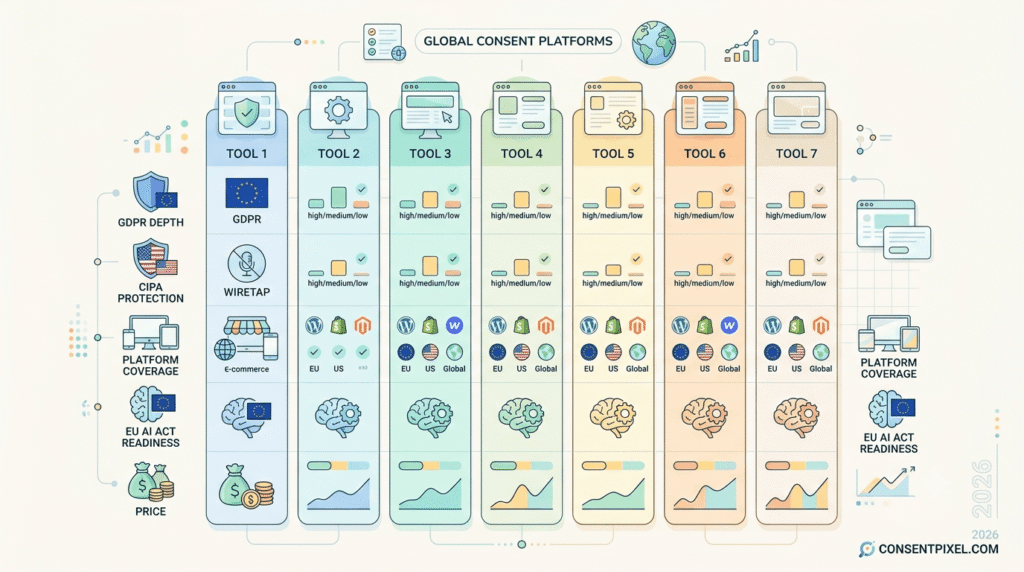 Pandectes Alternatives 2026: Global GDPR + CIPA Consent Compared